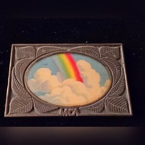 JIMM WATSON 1975 LEGENDARY BUCKLES MCA RECORDS RAINBOW IN THE CLOUDS BELT BUCKLE